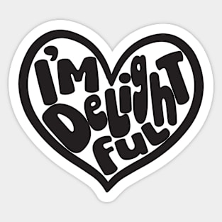 I'm Delightful (Dark) Sticker